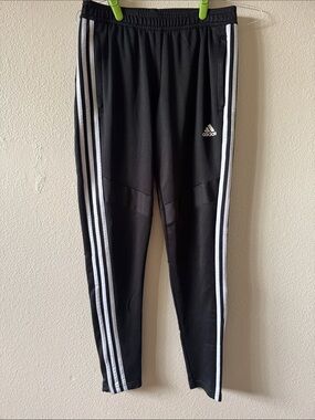 adidas - Black Joggers with White Side Stripes - Size S
